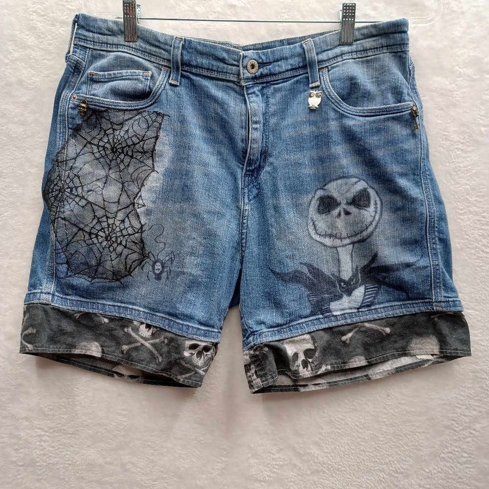 Levi's Womens 14 Denim Jean Shorts Halloween
